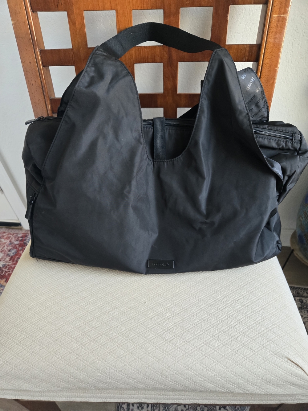 Black Women's Travel, Work, Fitness Duffel Bag - Reebook
